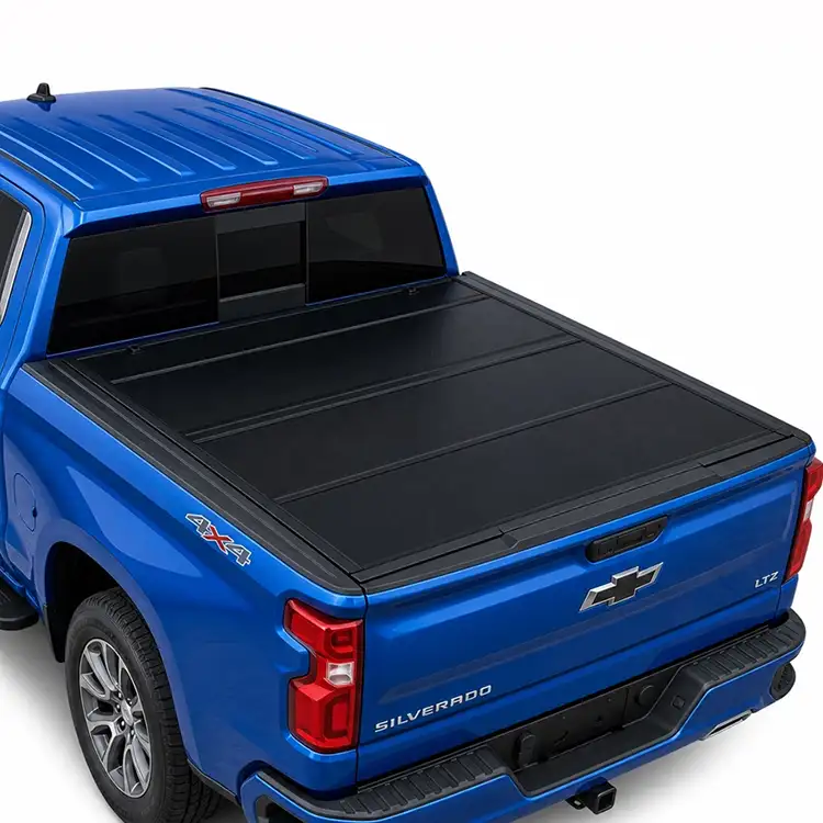 Žemo profilio kietas, keturis kartus sulankstomas Tonneau dangtelis, skirtas Chewy Silverado