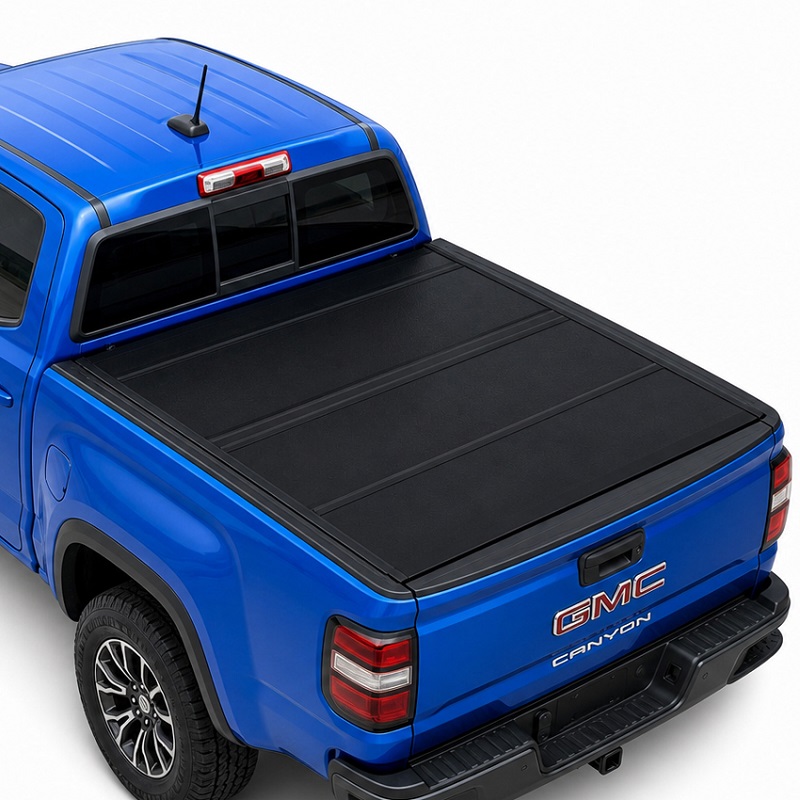 Žemo profilio kietas keturis kartus sulankstomas Tonneau dangtelis, skirtas GMC Canyon