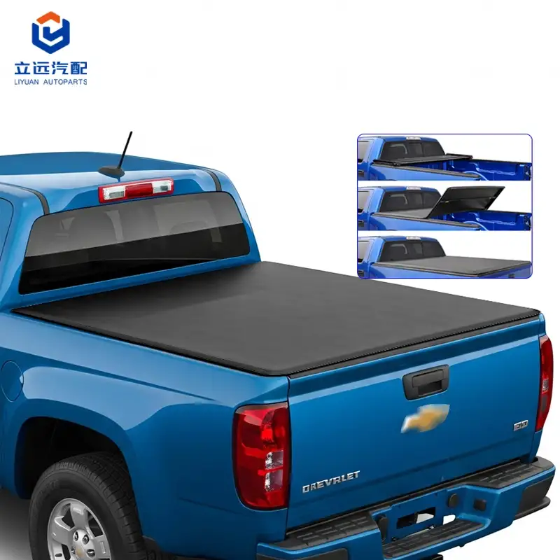 Minkštas vinilinis Tri-Fold Tonneau dangtelis, skirtas GMC Chevrolet